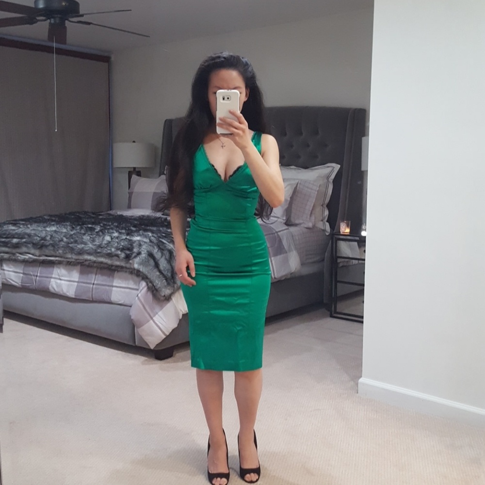 Bebe Emerald Green Dress